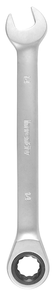 Clé mixte à cliquet 14mm chrome vanadium - INVENTIV
